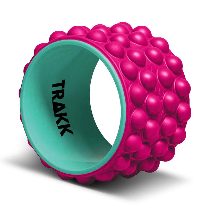 TRAKK ACCU-WHEEL Foam Roller Recovery Wheel for Full Body Pain Relief, Pink