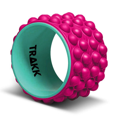 TRAKK ACCU-WHEEL Foam Roller Recovery Wheel, Full Body Pain Relief, Pink (Used)