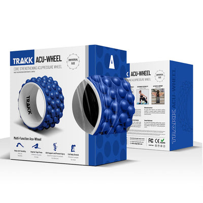 TRAKK Foam Roller Recovery Wheel for Full Body Pain Relief, Blue (Open Box) - VMInnovations