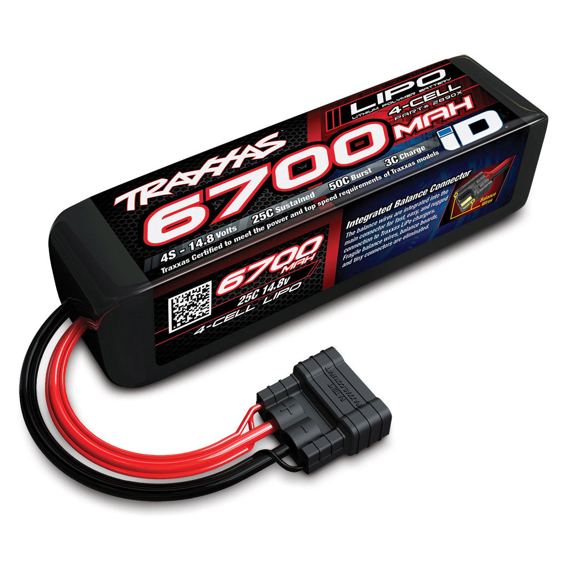 Traxxas Power Cell 6700mAh 14V RC Car/Truck 4S LiPo Performance Battery(Damaged)