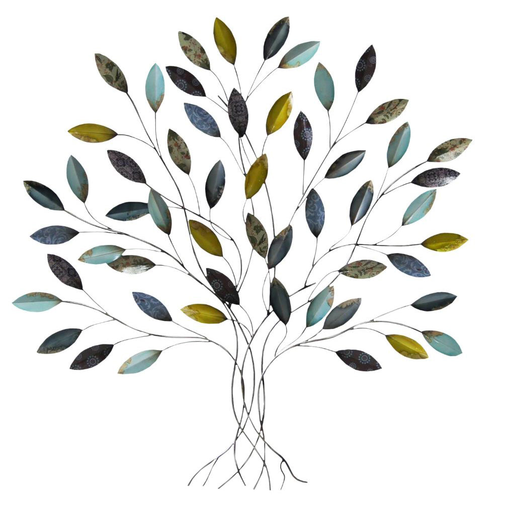 Stratton Home Hand Painted Keyhole Wall Hanging Tree, Multi-Color (Open Box) - VMInnovations