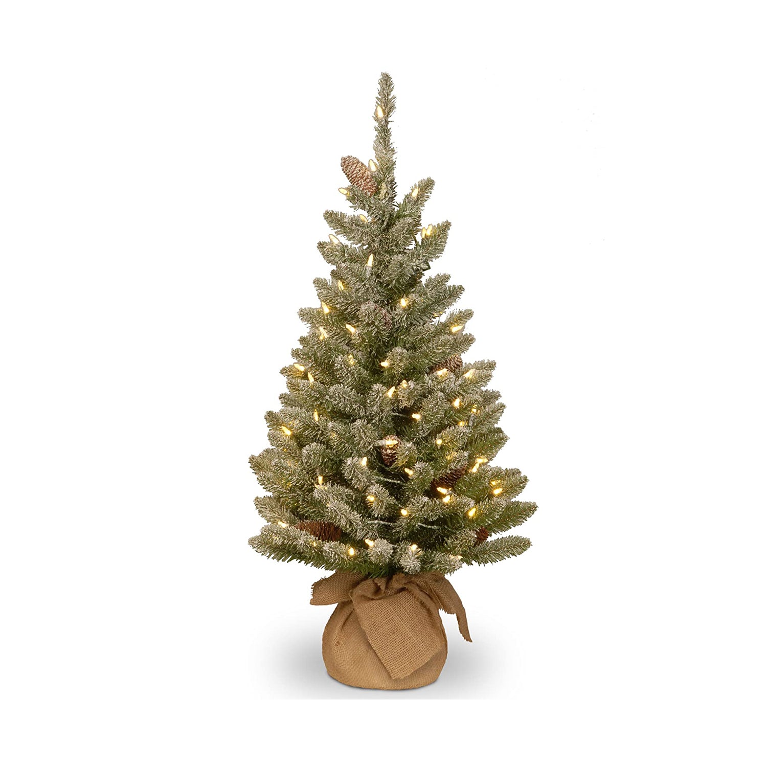 National Tree Company 3ft Snow Dusted Artificial Tree w/ LED Lights (Used) - VMInnovations