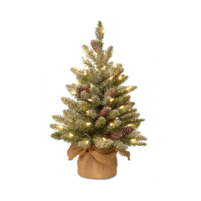 National Tree Company 2 Ft Artificial Prelit Christmas Tree with Cloth Bag Base