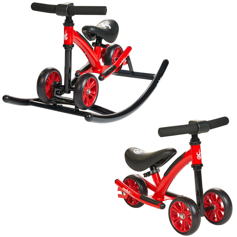 Mobo Cruiser Wobo 2 in 1 Rocking Baby Balance Bike Learning Riding Toy, Red
