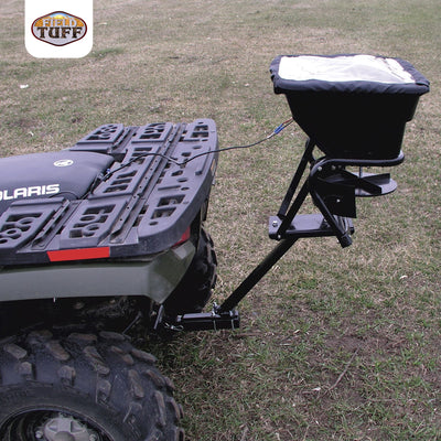 Field Tuff 12V ATV Hitch Mount Receiver 80 Pound Fertilizer Spreader (2 Pack)