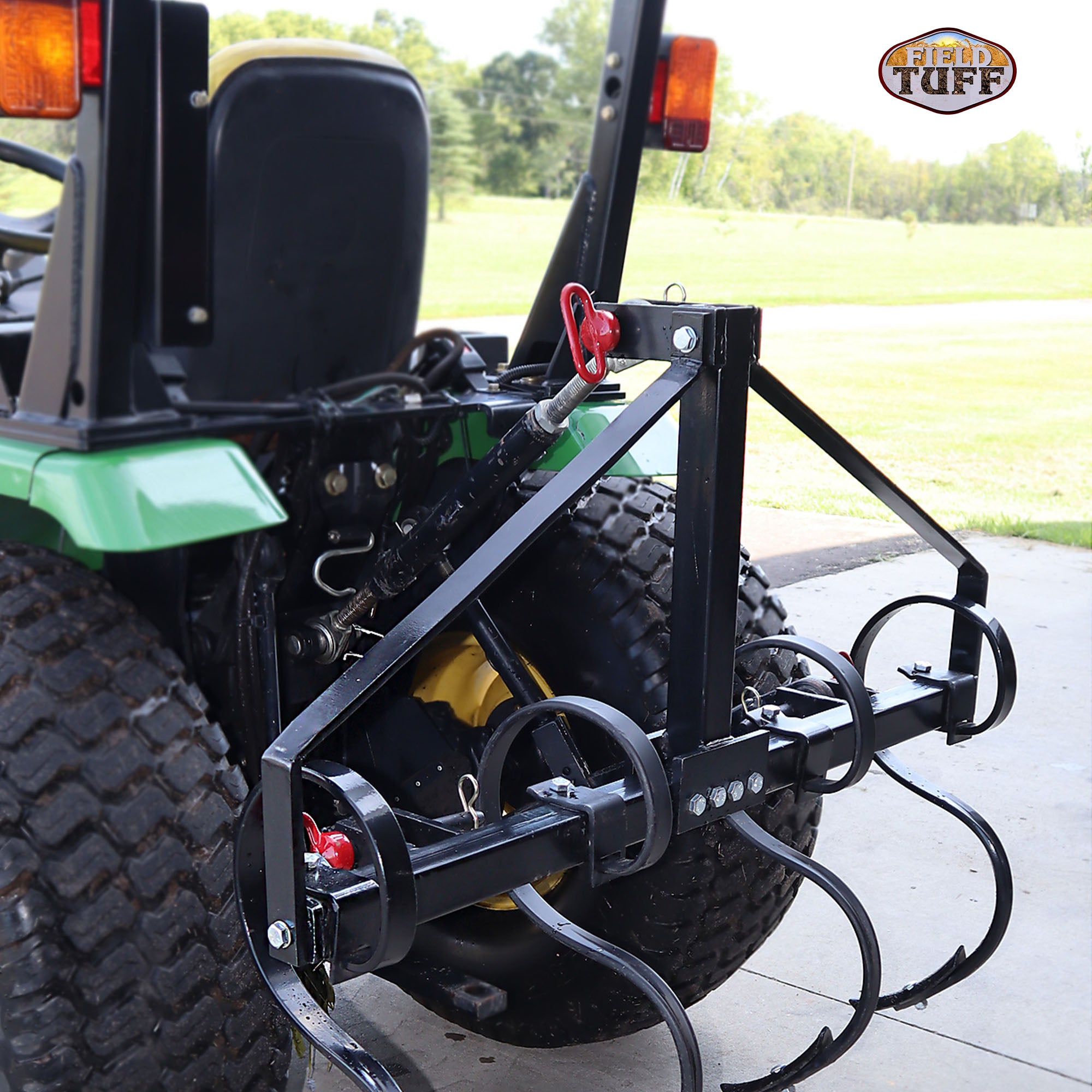 Field Tuff 3 Point 48 Inch Reversible Heavy Duty Steel Garden Soil Cultivator - VMInnovations