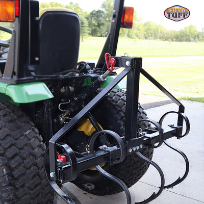 Field Tuff 3 Point 48 Inch Reversible Heavy Duty Steel Garden Soil Cultivator - VMInnovations