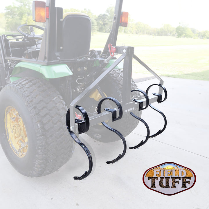 Field Tuff 43' Disc Cultivator Garden Bedder and Hiller 4 Piece Shank Attachment