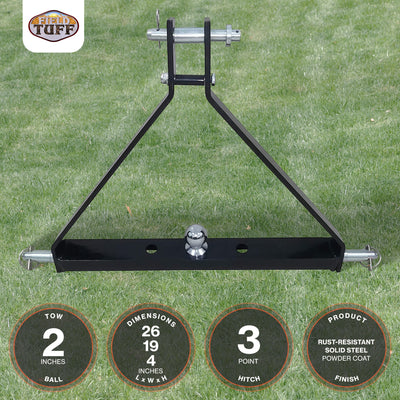 Field Tuff FTF-013PTH 3 Point Frame Lawn Tractor Trailer Hitch (For Parts)