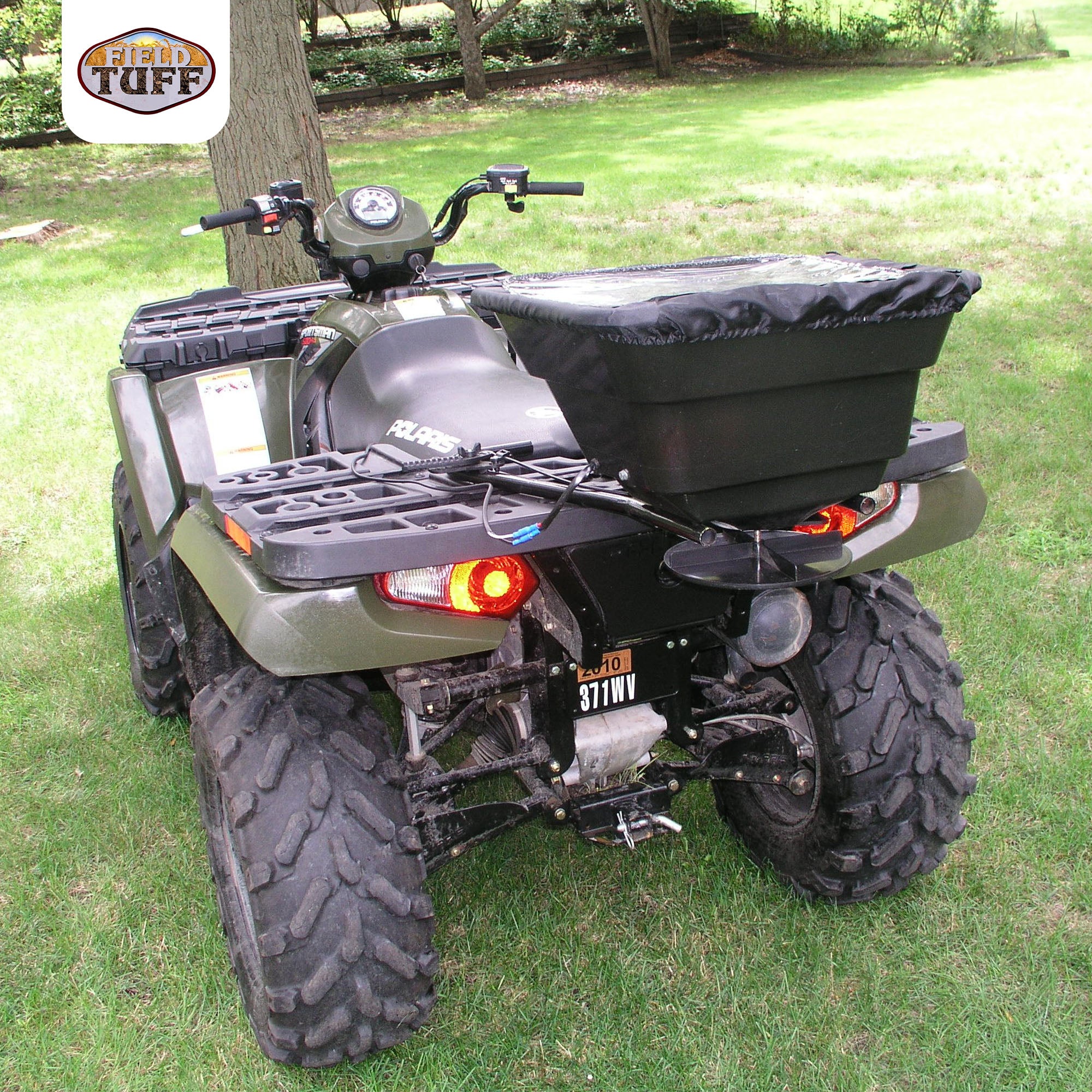 Field Tuff 12V ATV Load Capacity Broadcast Seed & Fertilizer Spreader (2 Pack)