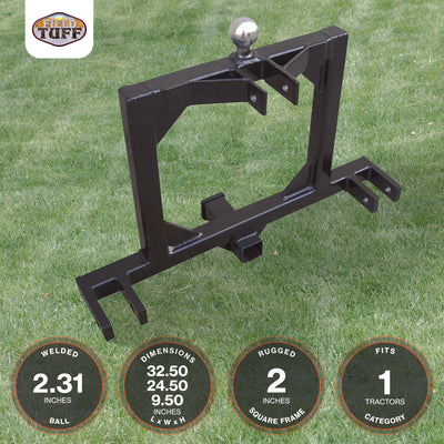Field Tuff FTF-02TQH Rugged Framed 3 Point 2 In Category 1 Tractor Hitch (Used) - VMInnovations