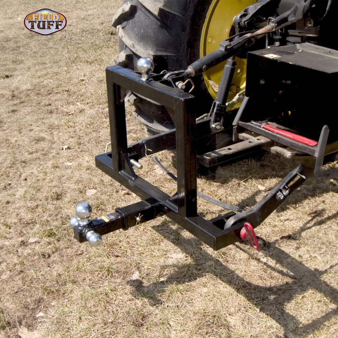 Field Tuff FTF-02TQH Rugged Square Framed 3 Point 2 In Category 1 Tractor Hitch