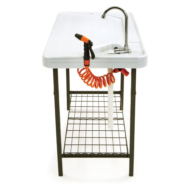 Seek Deluxe Fish and Game Cleaning Table with Faucet and Shelf (For Parts)