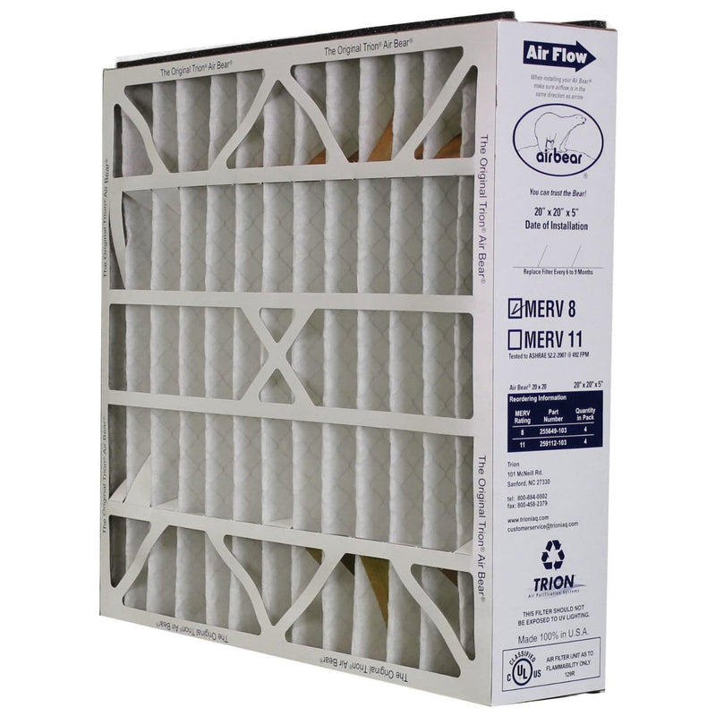 Trion Air Bear 20 x 20 x 5 Inch MERV 8 Air Purifier Filter (4 Pack) (Open Box)