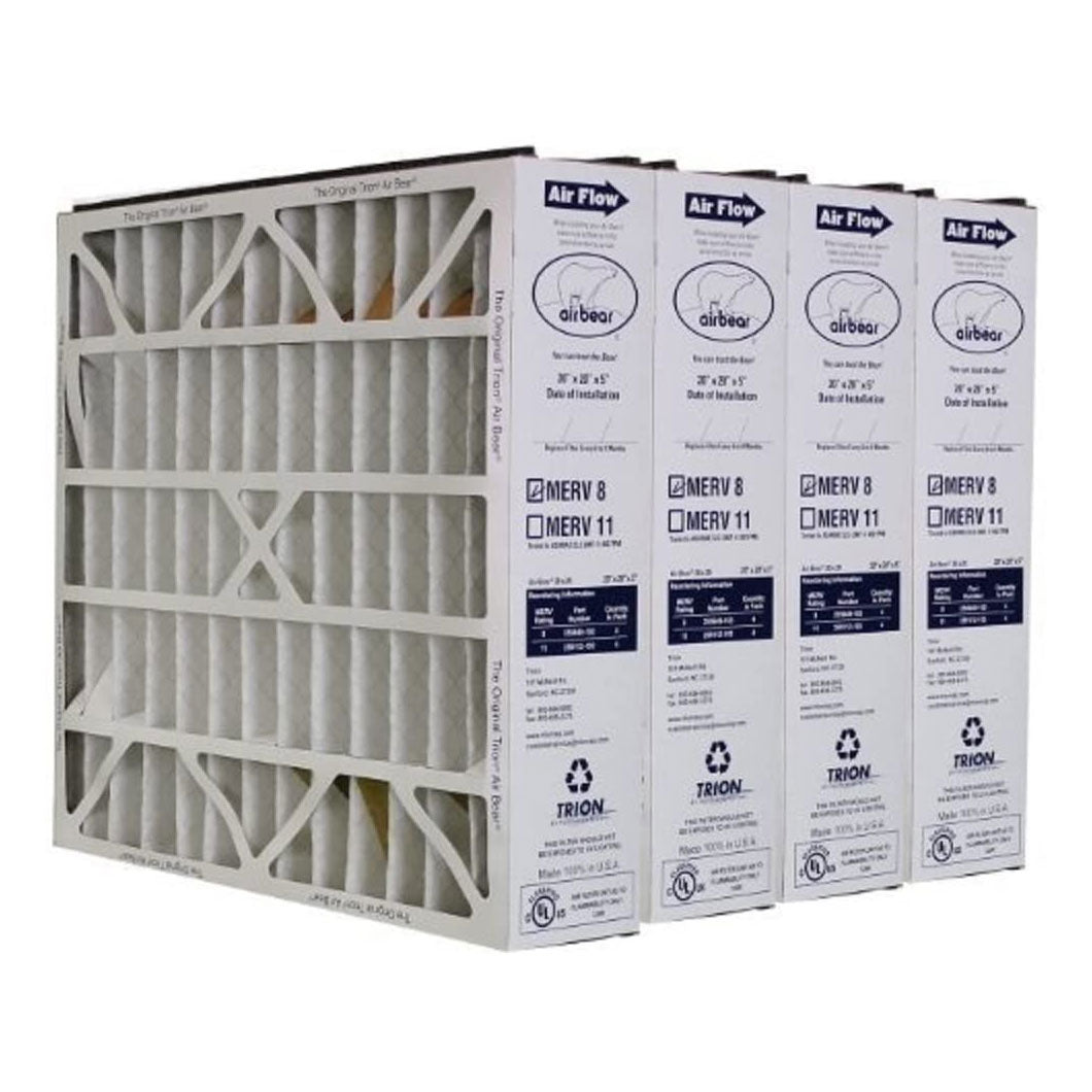 Trion 255649-103 Air Bear 20 x 20 x 5 Inch MERV 8 Air Purifier Filter (4 Pack) (Refurbished)