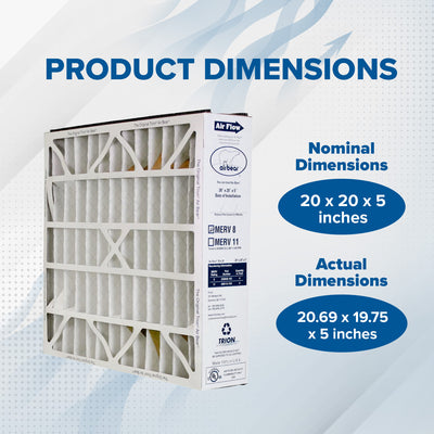 Trion 255649-103 Air Bear 20 x 20 x 5 Inch MERV 8 Air Purifier Filter (4 Pack) - VMInnovations