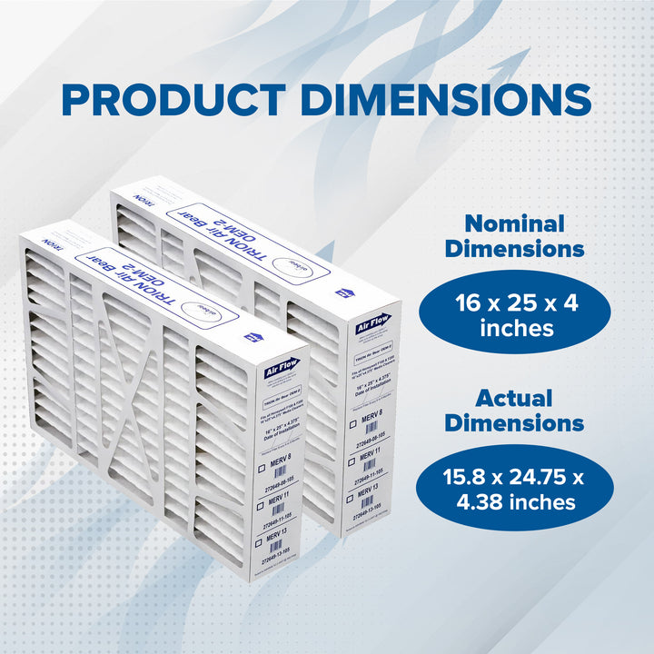 Trion Air Bear 16x25x4" MERV 8 Replacement Air Purifier Filter, 2pk (Open Box) - VMInnovations