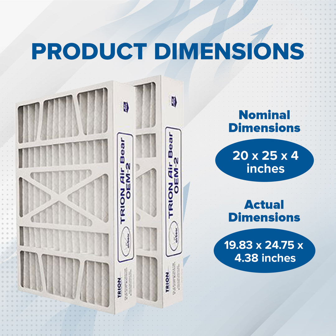 Trion Air Bear OEM 20x25x4 Inch MERV 11 Replacement Air Purifier Filter, 2 Pack - VMInnovations