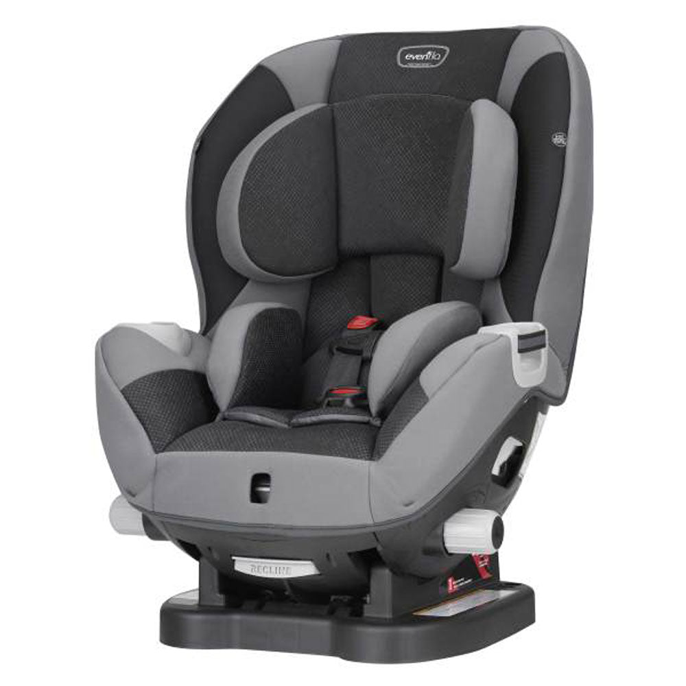Evenflo Adjustable Triumph Convertible 2-in-1 Extended-Use Car Seat, Black/Gray