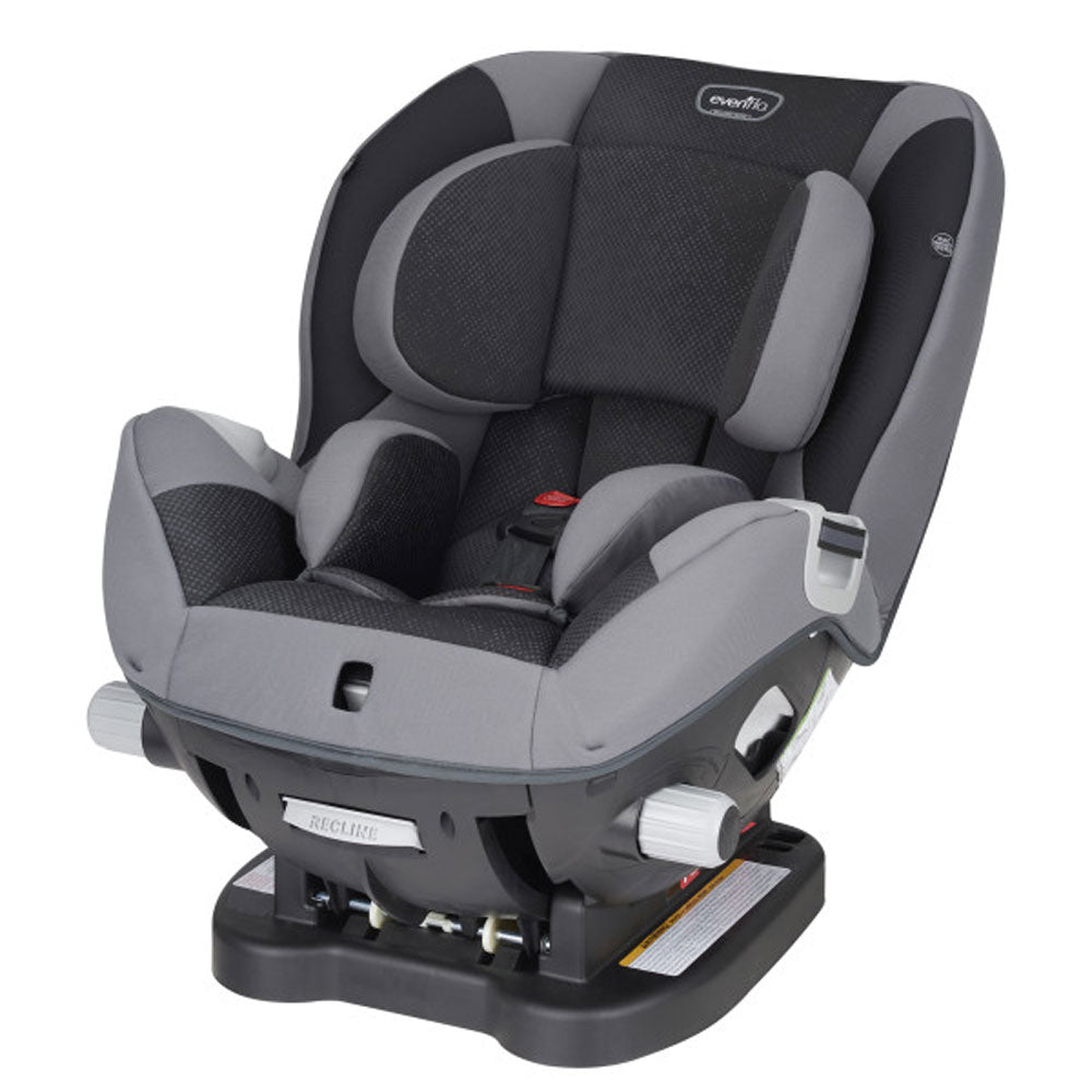 Evenflo Adjustable Triumph Convertible 2-in-1 Extended-Use Car Seat, Black/Gray