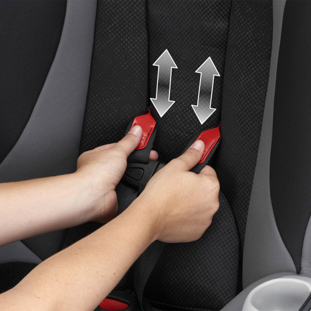 Evenflo Adjustable Triumph Convertible 2-in-1 Extended-Use Car Seat, Black/Gray