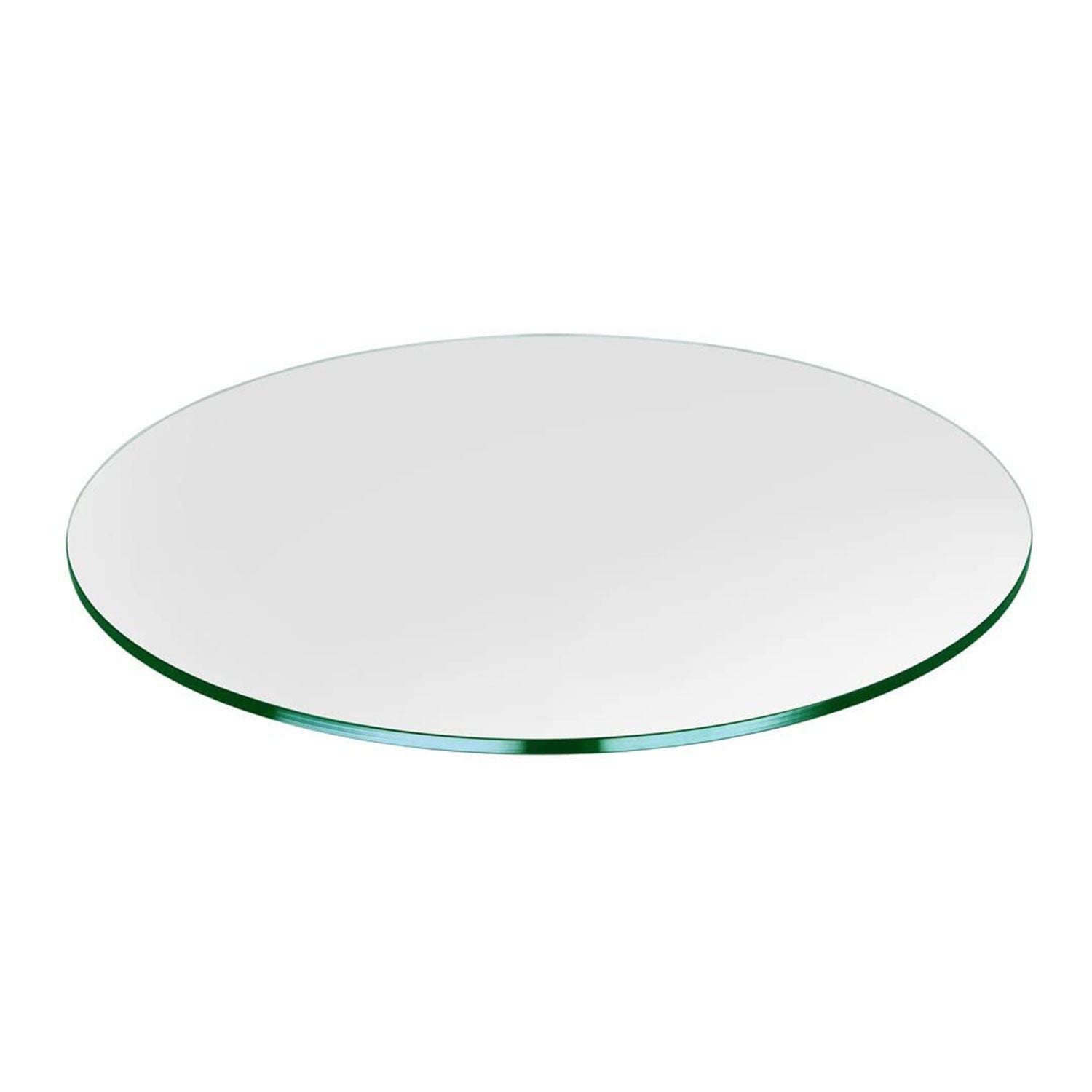 Dulles 36'' Round Flat Polish 1/4 Inch Thick Tempered Glass Table Top (Open Box) - VMInnovations