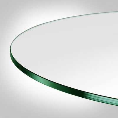 Dulles 36'' Round Flat Polish 1/4 Inch Thick Tempered Glass Table Top (Open Box) - VMInnovations
