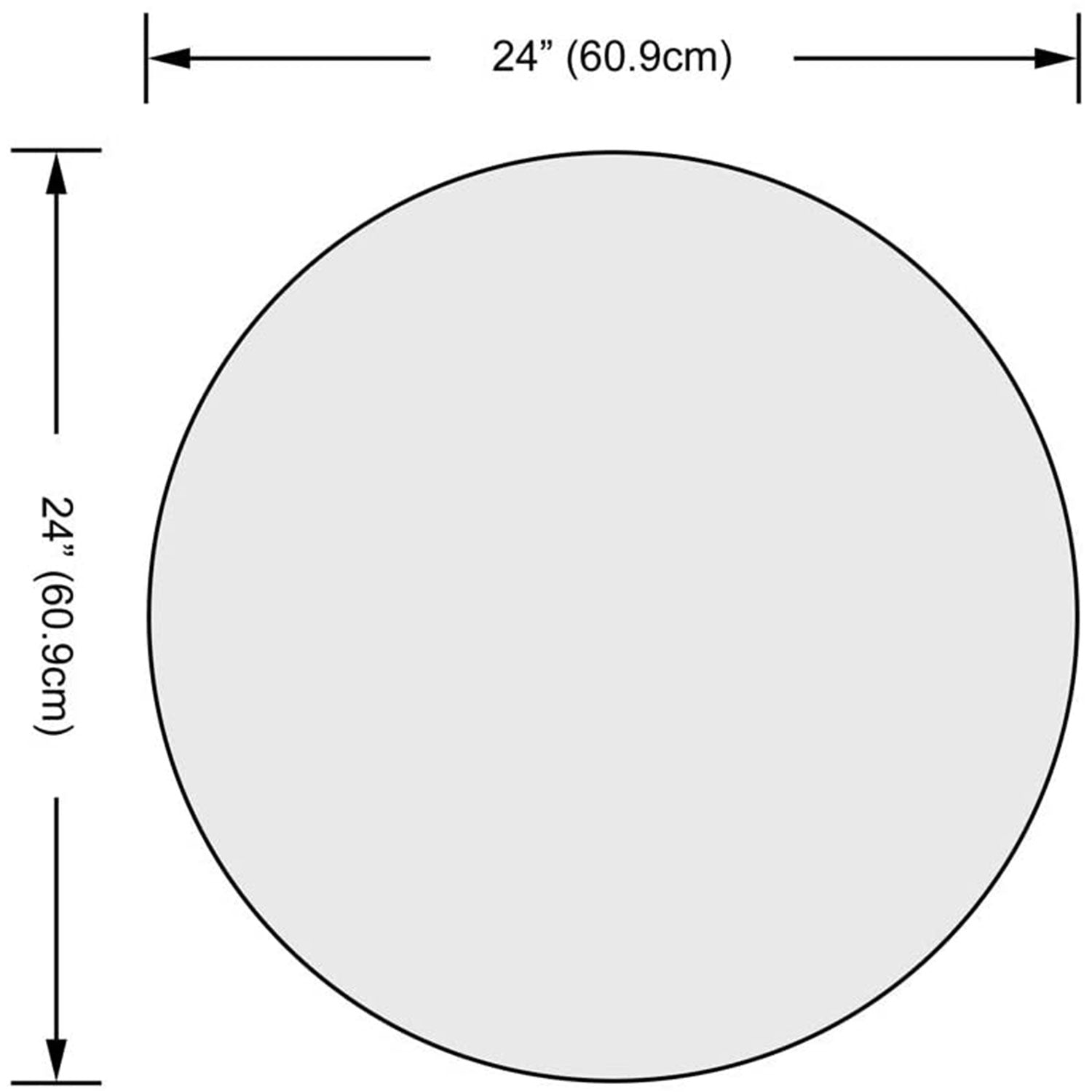 Dulles Glass 30" Round Flat Polish 1/4" Thick Tempered Glass Table Top(Open Box)