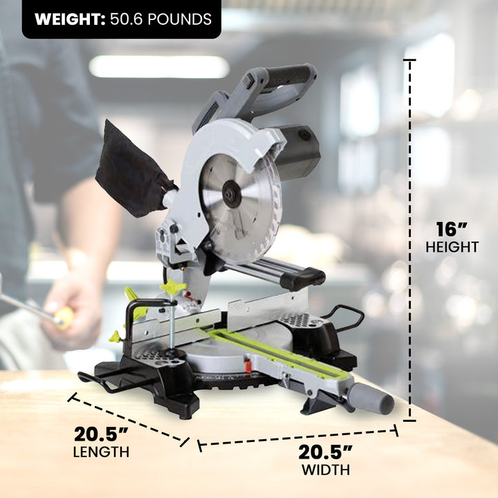 Master Mechanic 10" Compact Sliding Miter Circular Saw w/ Laser Guide (Open Box)