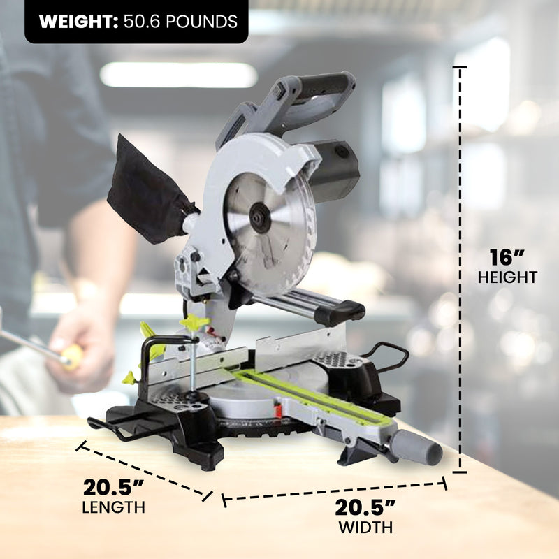 Master Mechanic 10" Compact Sliding Miter Circular Saw w/Laser Guide (For Parts)