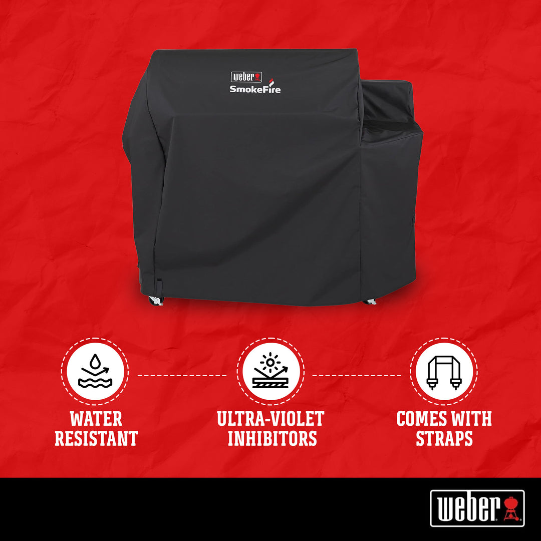 Weber SmokeFire Cover w/SmokeFire EX6/EPX6/ELX6 Wood Pellet Grill (Open Box)