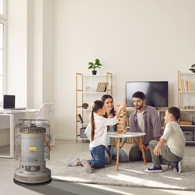 Kero World 23,800 BTU Portable Indoor Kerosene Wick Convection Heater, Gray - VMInnovations