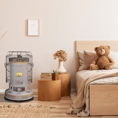 Kero World 23,800 BTU Portable Indoor Kerosene Wick Convection Heater, Gray - VMInnovations