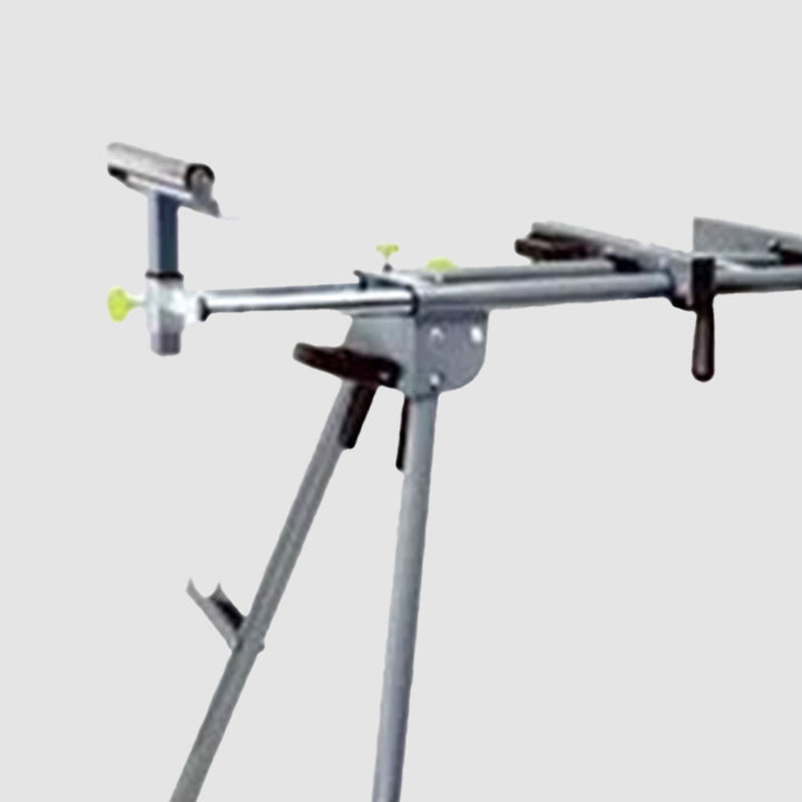 Master Mechanic Adjustable Folding Miter Saw Stand w/Wheels, Black (Open Box) - VMInnovations