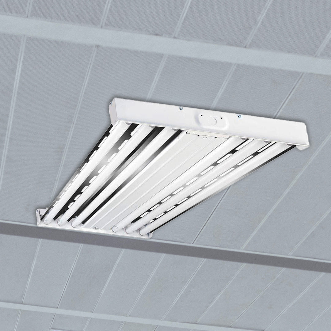 Metalux F Bay HBL 2 x 4 Foot 6 Lamp T5  Fluorescent Lamp Light Fixture (Used)