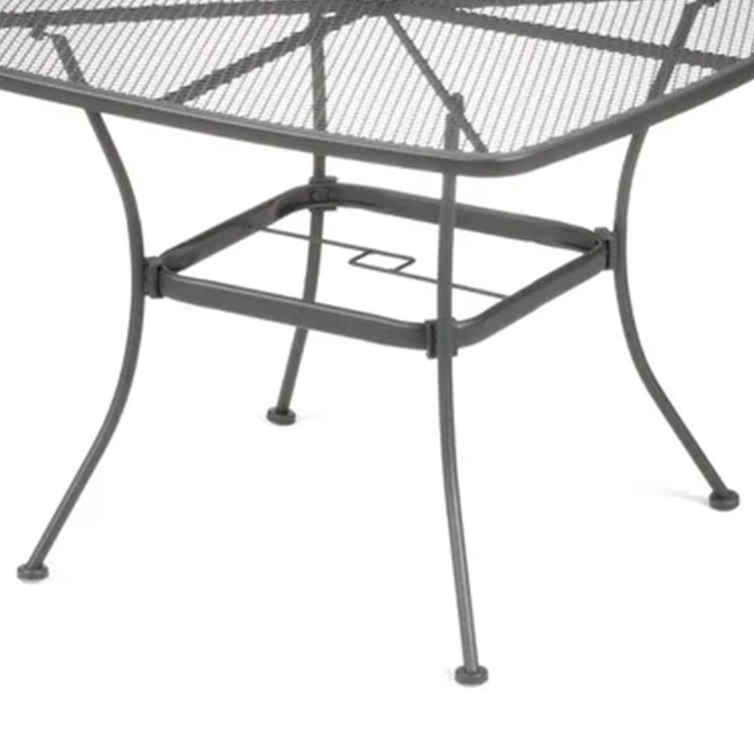 Woodard 42" Steel Mesh Square Bistro Style Patio Dining Table, Black (For Parts)