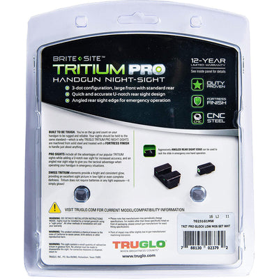 TruGlo Tritium Pro Glow in the Dark Handgun Glock Pistol Sight for Glock 17 & 19