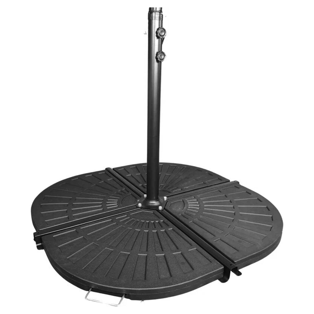 Four Seasons Courtyard Compact Cross Base for Offset Umbrella, 1 Piece, Black