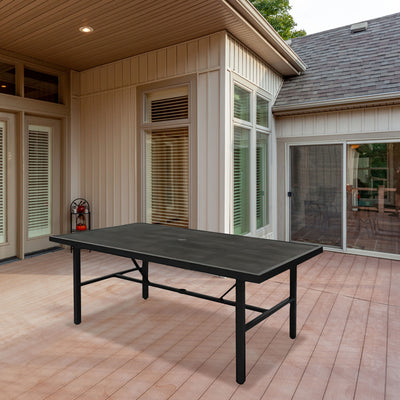 Four Seasons Courtyard Nantucket 40 x 72 Inch All Weather Patio Dining Table - VMInnovations
