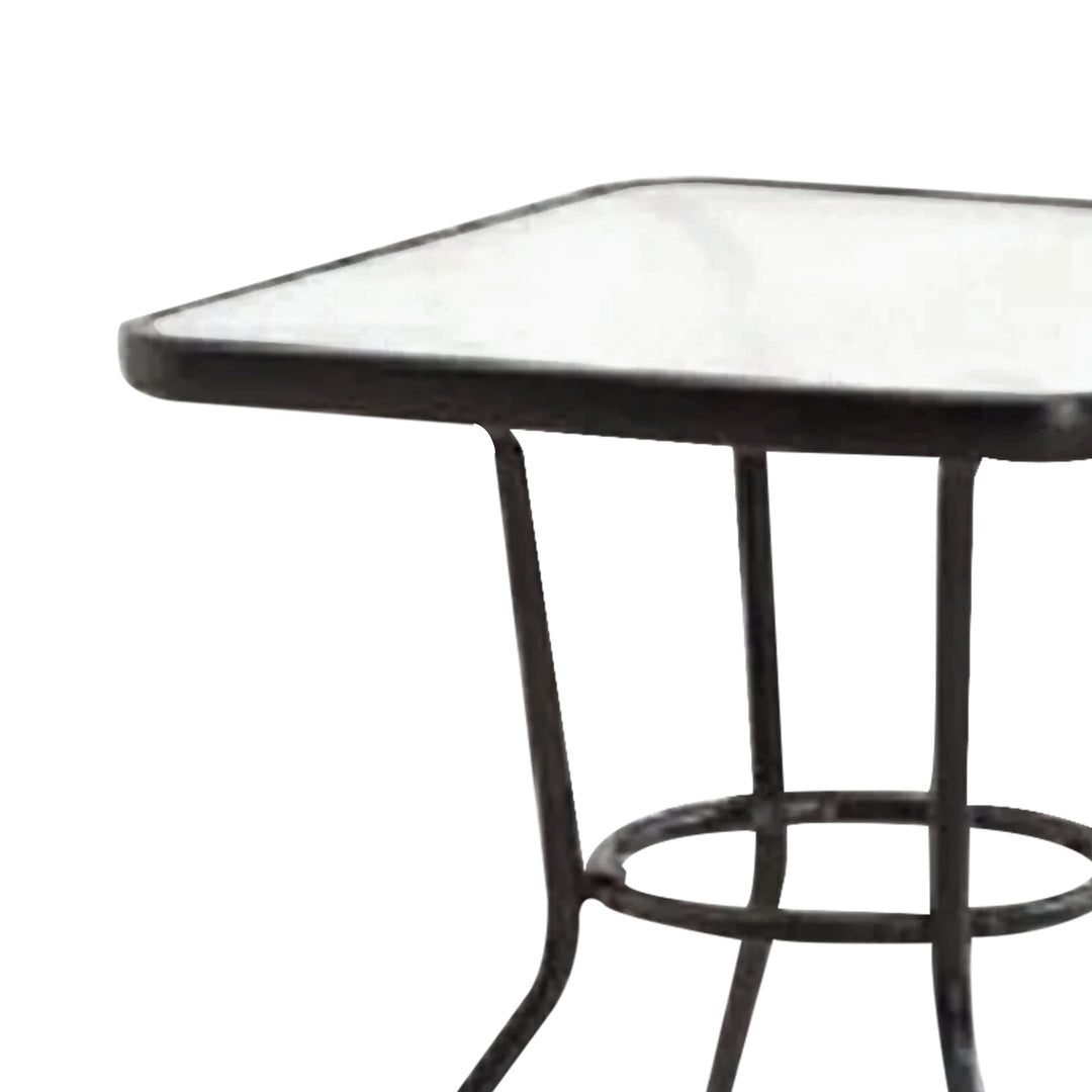 Four Seasons Courtyard Sunny Isle Glass Top Dining Table w/ Tempered Glass(Used)