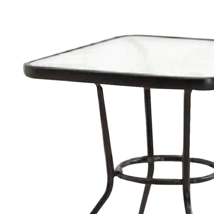 Four Seasons Courtyard Sunny Isle Glass Top Dining Table w/ Tempered Glass(Used)