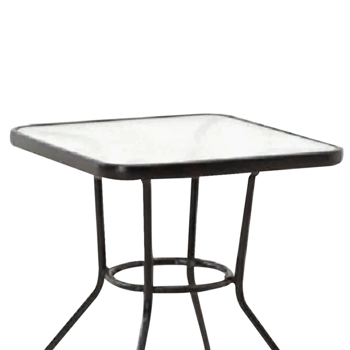 Four Seasons Courtyard Sunny Isle Glass Top Dining Table w/ Tempered Glass(Used)