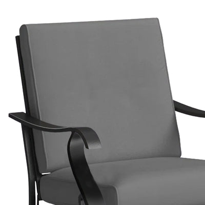 Four Seasons Courtyard Gramercy Steel 3 Piece Rocking Bistro Set, Gray(Open Box) - VMInnovations
