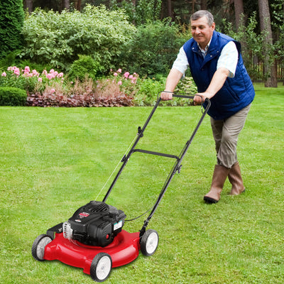 Yard Machines Gas Powered Outdoor 20 Inch Deck Push Lawn Mower with Engine Oil - VMInnovations