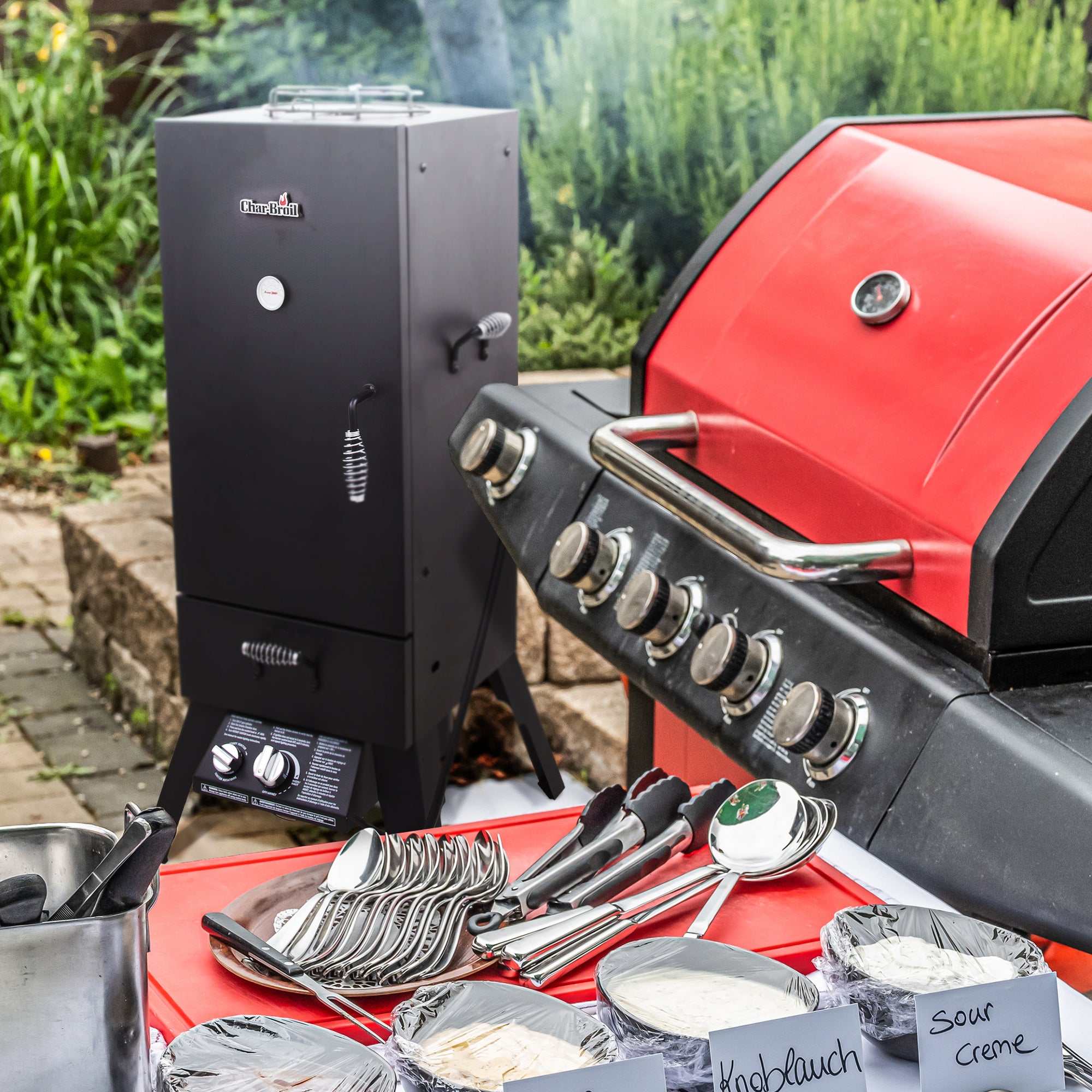Char-Broil Vertical 45" Liquid Propane Steel Grill Gas Smoker, Black (Used) - VMInnovations