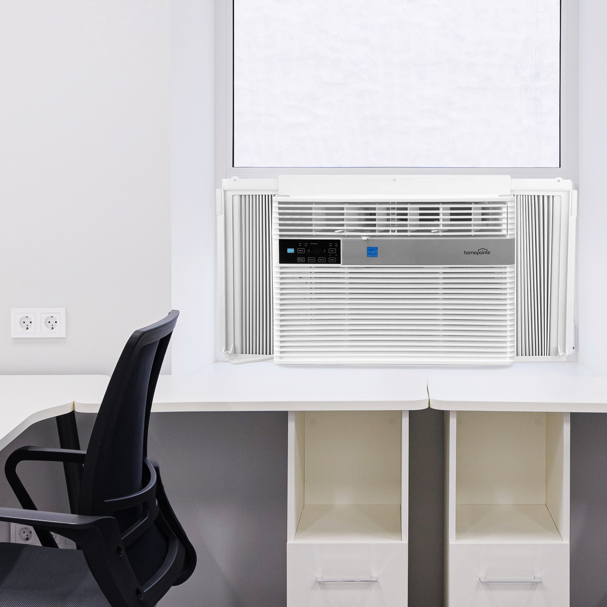 HomePointe 12000 BTU Window Air Conditioner w/Remote Control & LED Digital Panel - VMInnovations