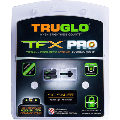 TruGlo Pro TFK TG13SG2PC Fiber Optic Tritium Handgun Pistol Sight, Sig Sauer - VMInnovations