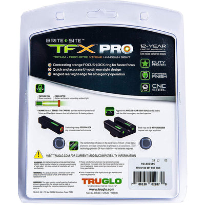 TruGlo TFK Pro Fiber Optic Tritium Handgun Sight Accessories for SF XD Models