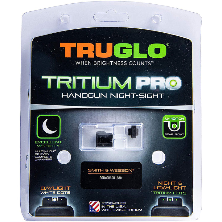 TruGlo Tritium Pro Glow in the Dark Gun Sight for S&W BODYGUARD 0.380 Pistols