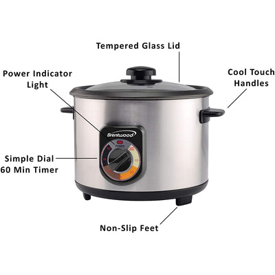 Brentwood 20 Cup Persian Style Crunchy Tahdig Scorched Rice Cooker (Open Box) - VMInnovations